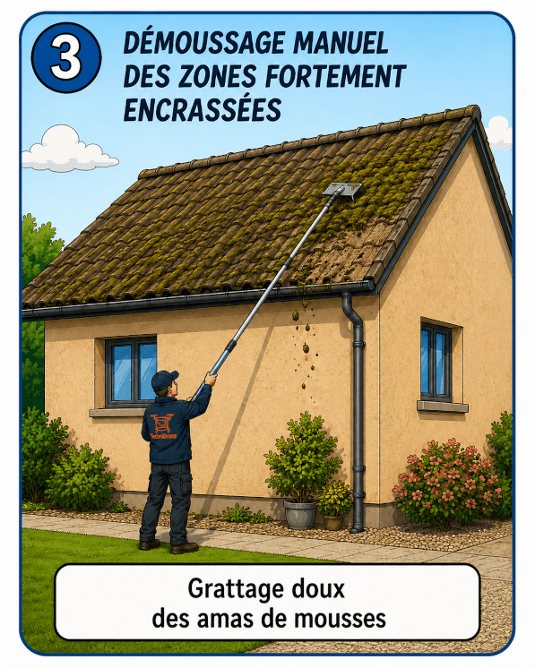 3. Démoussage manuel