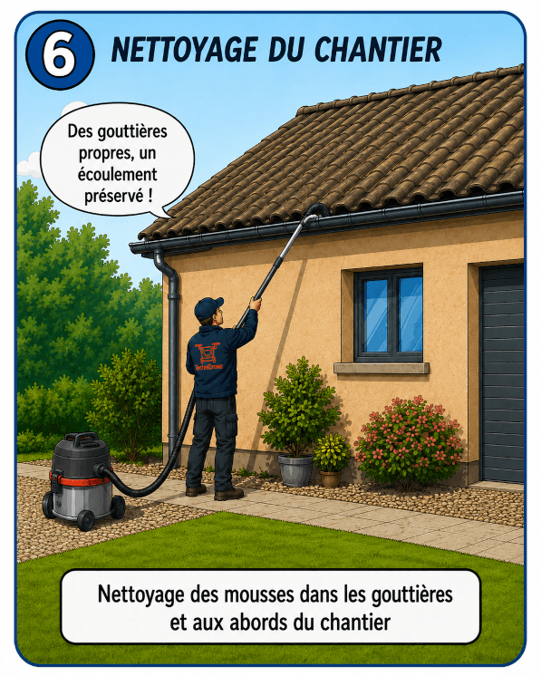 6. Nettoyage des gouttières et abords