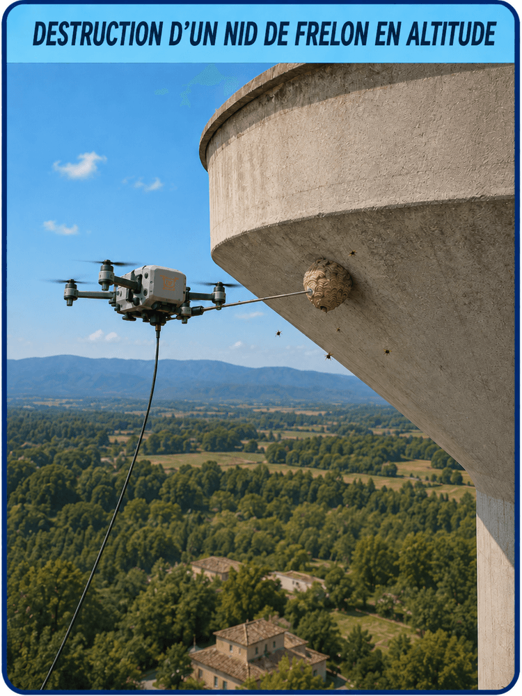 Neutralisation des nids de frelons et guêpes en altitude (sur devis)